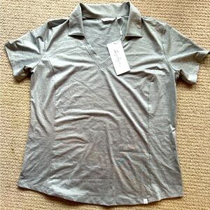 New w/Tags Lady Hagen Space Dye SS Polo Golf Shirt - Size Large - Charcoal Gray